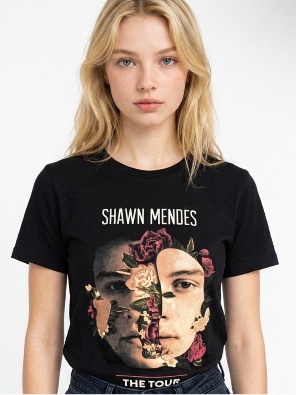 SHAWN MENDES Black Short Sleeve Tour Tee Unisex Size Large Band T-Shirt